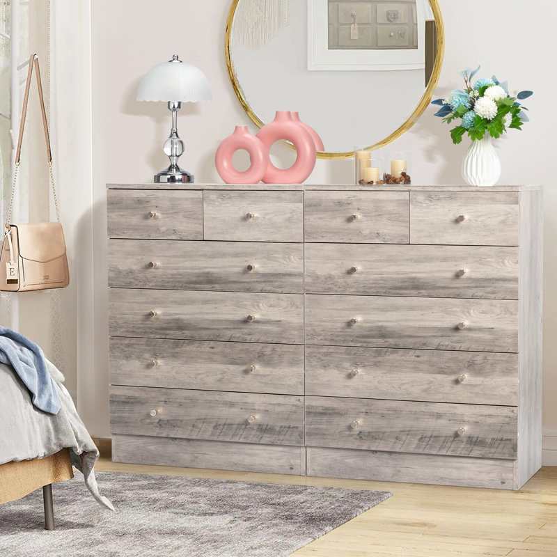 Imogen 6 Drawer Storage Cabinet Wade Logan Color Gray